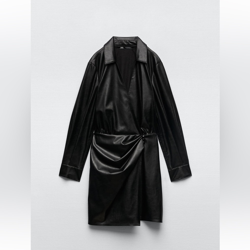 Zara Black Leather Dress